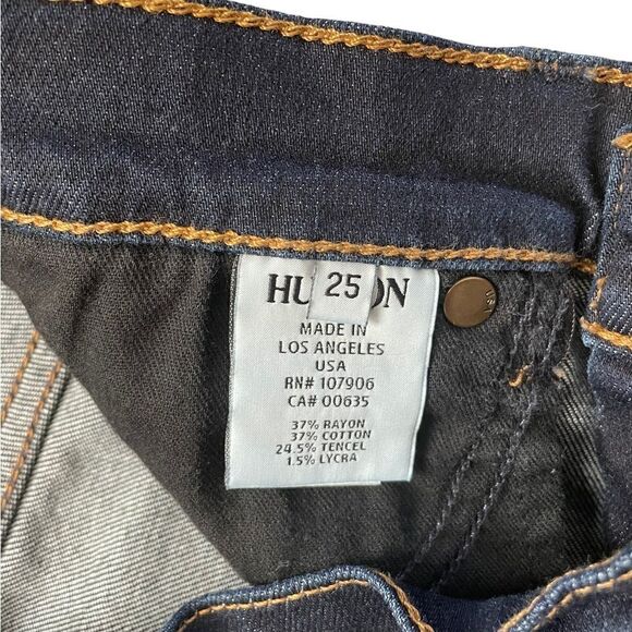 HUDSON Nico Super Skinny Midrise Jeans Size 25 Dark Wash - Picture 8 of 8